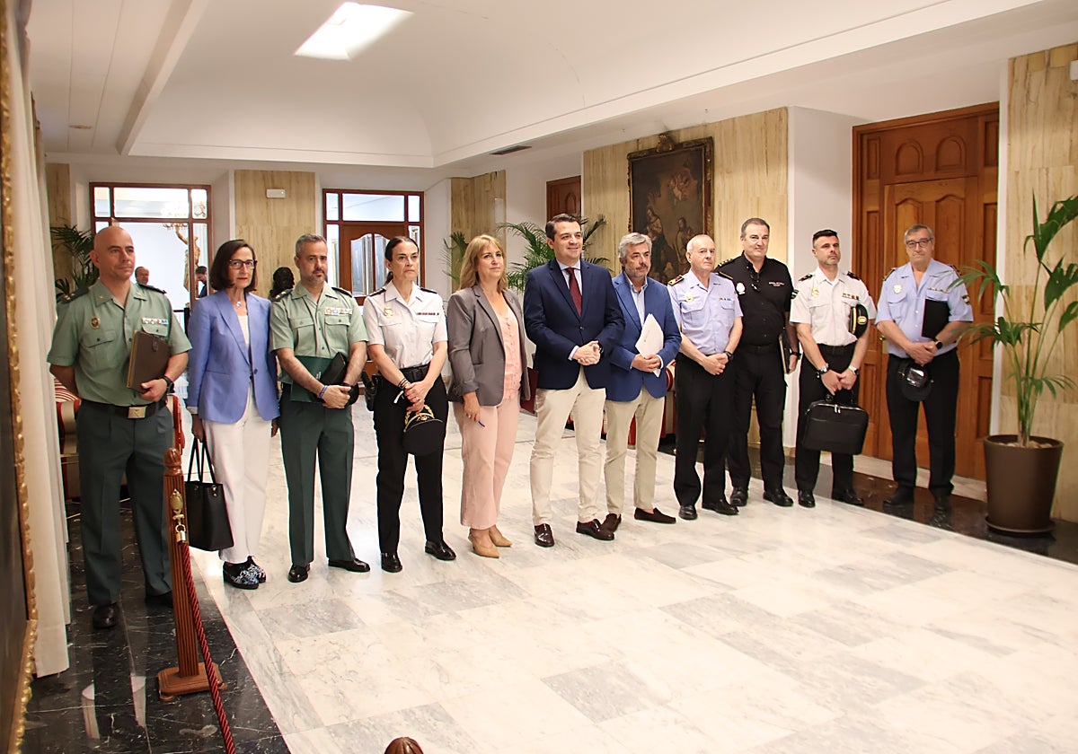 Los componentes de la Junta de Seguridad Local para la Feria de Córdoba, este lunes