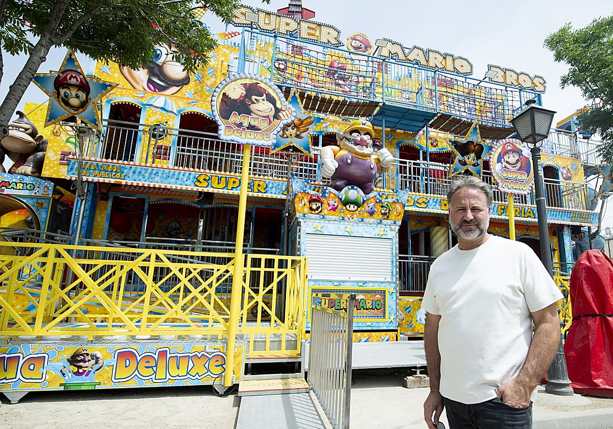 Paco Huertas, dueño de la atracción de Supermario en la Pradera de San Isidro