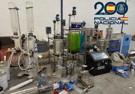 Laboratorio ilegal desarticulado por la Policía Nacional en otra operación contra el narcotráfico