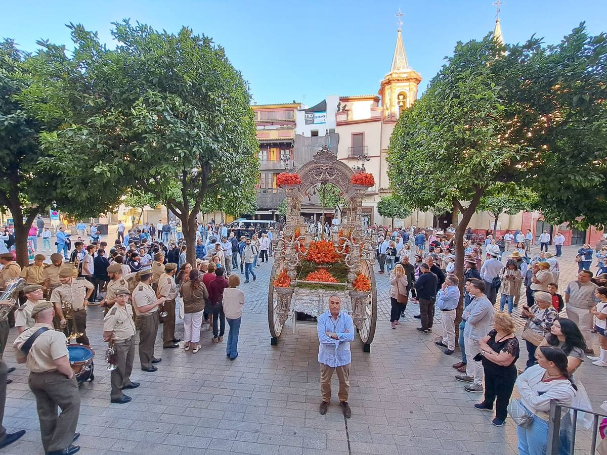 Salida de la Hermandad de Sevilla-El Salvador en su peregrinación a la Aldea del Rocío