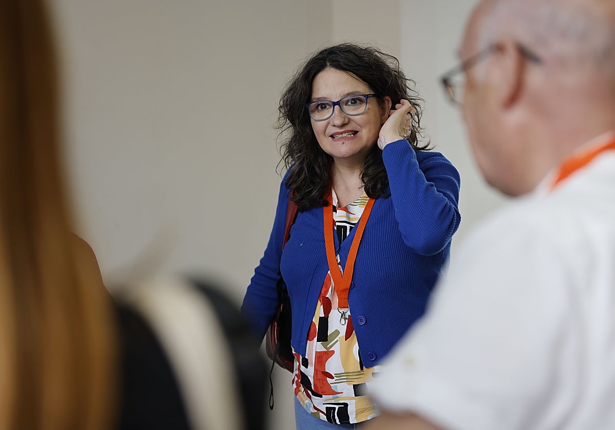 Imagen de Mónica Oltra, el pasado sábado, en la asamblea de Iniciativa, primer acto de partido al que acudió tras dimitir en junio de 2022
