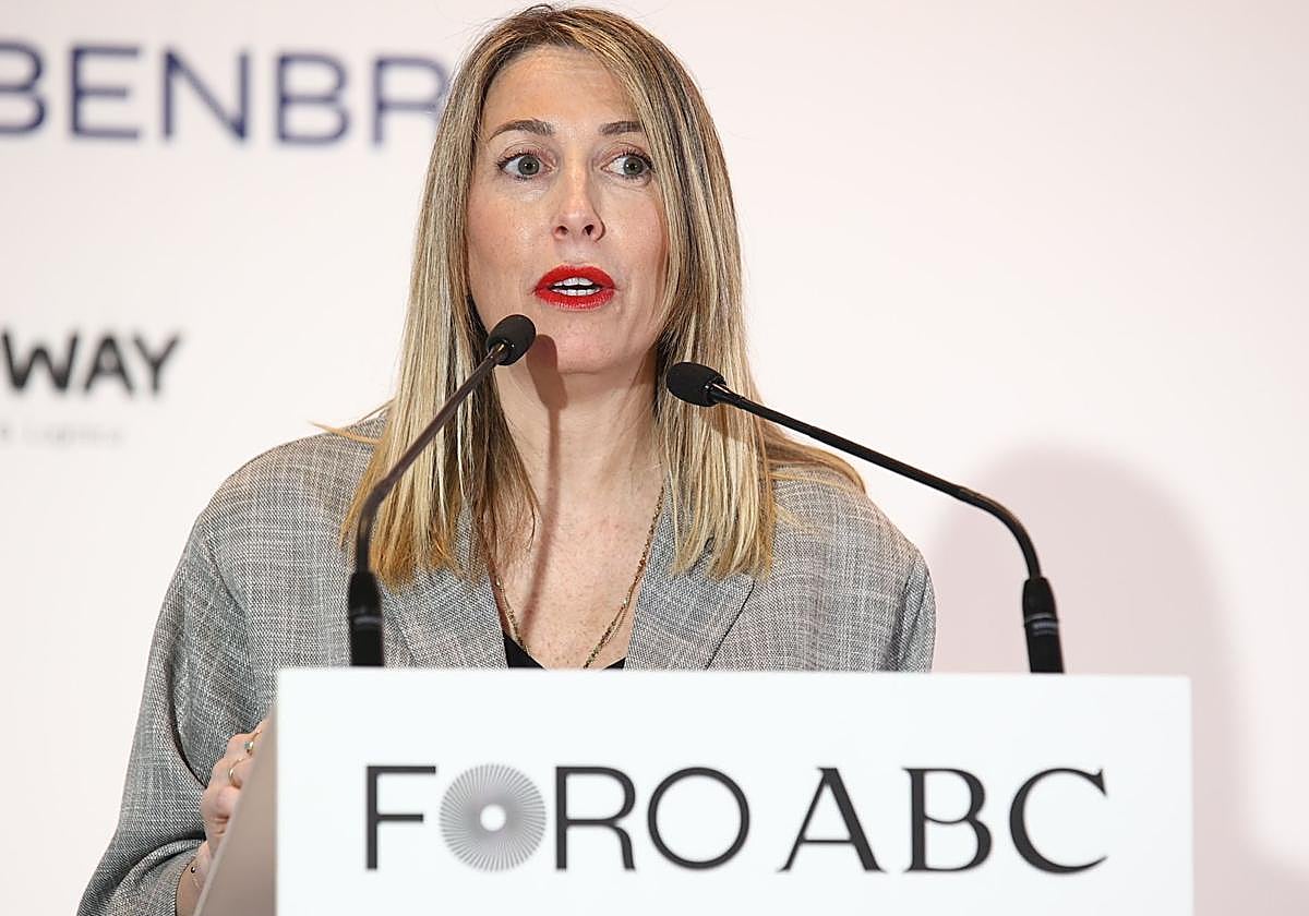 María Guardiola, durante su intervención en el Foro ABC el pasado mes de abril