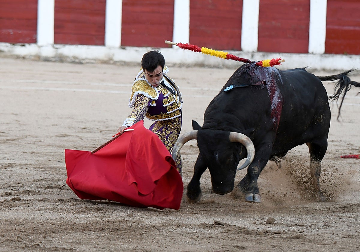 Tomás Rufo toreando rodilla en tierra