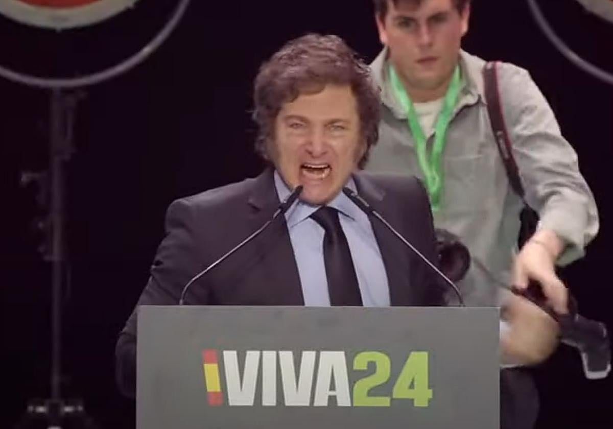 Javier Milei, en su intervención en el Viva24 de Vox