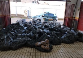 La Guardia Civil se hace con más de una tonelada y media de picadura de tabaco de contrabando en El Carpio