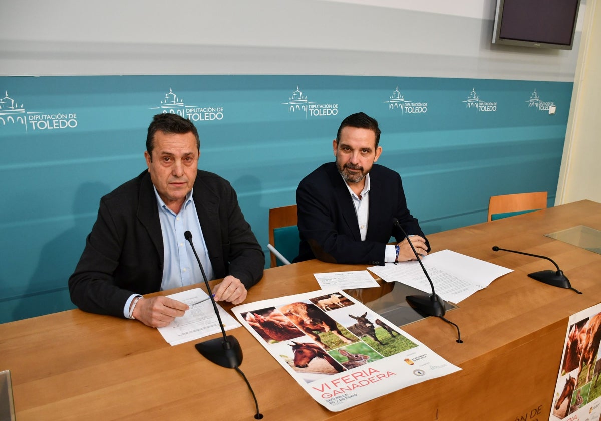 Pablo Barroso y Joaquín Romera durante la rueda de prensa en la Diputación de Toledo