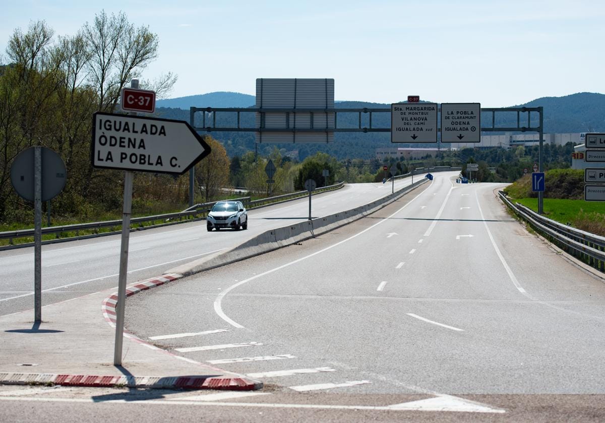 Carretera hacia Ódena, en una imagen de archivo