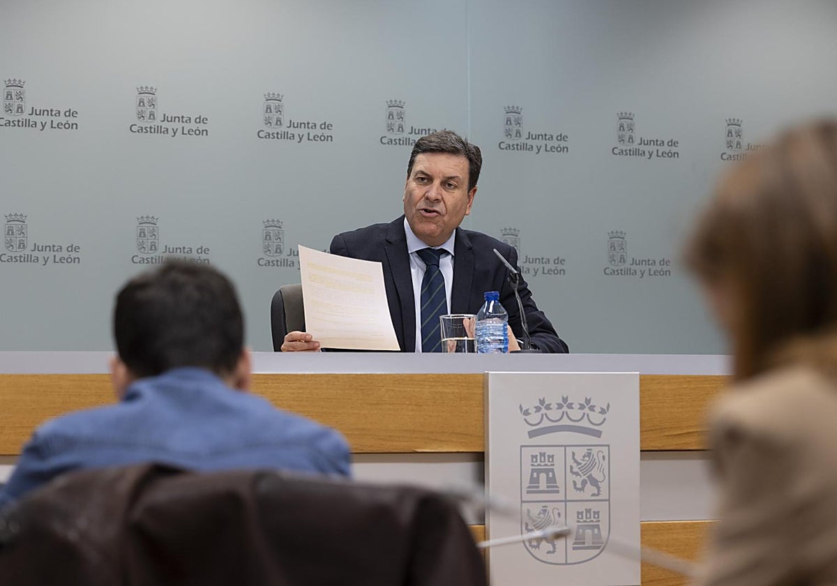 Carriedo, este jueves tras la reunión del Consejo de Gobierno