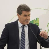El delegado del Gobierno en Andalucía, Pedro Fernández, en un acto