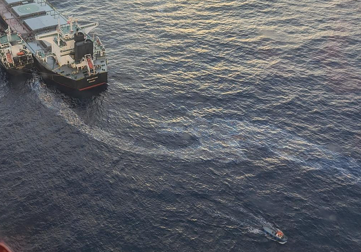 Vertido en alta mar enaguas de Gran Canaria