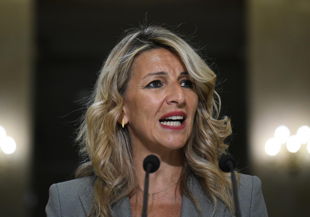 La vicepresidenta segunda del Gobierno, Yolanda Díaz, en una imagen de archivo.