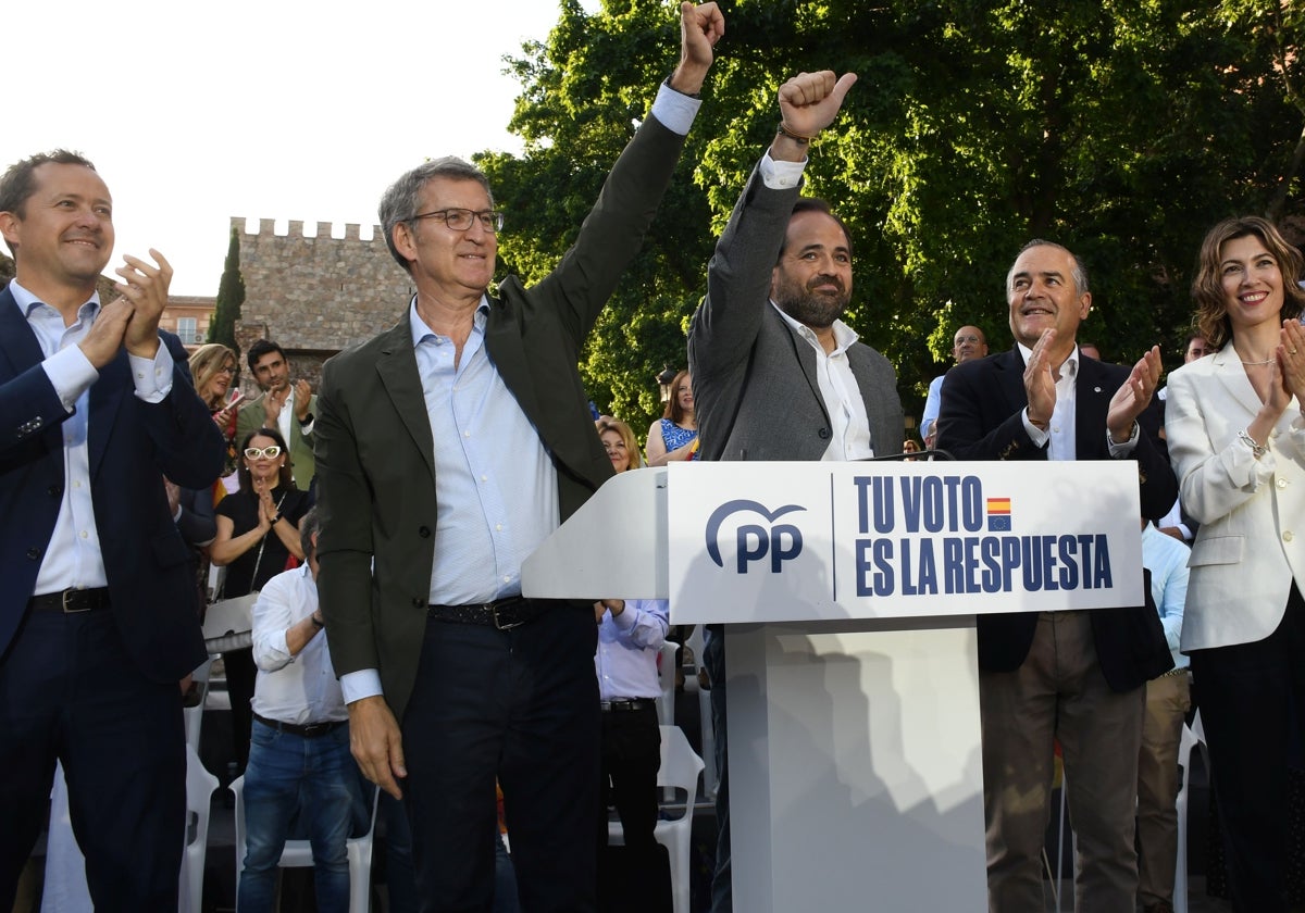 Feijóo este lunes en Talavera en un mitin con Velázquez, Gregorio y Paco Núñez