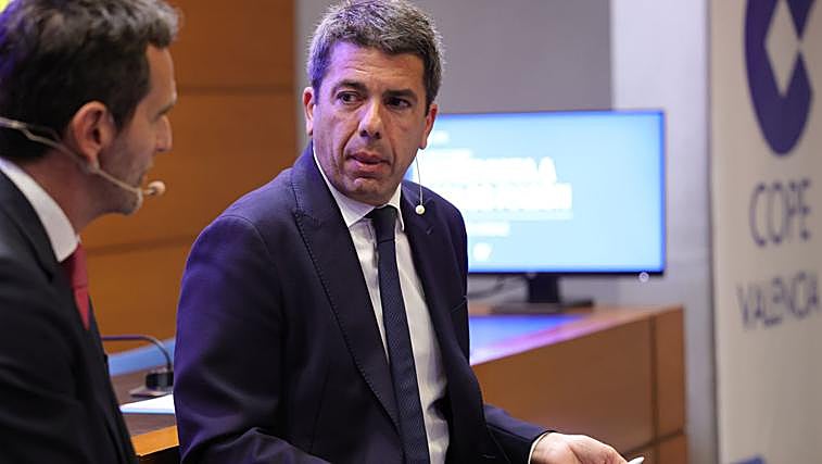 Carlos Mazón y Vicente Ordaz, este martes en Valencia