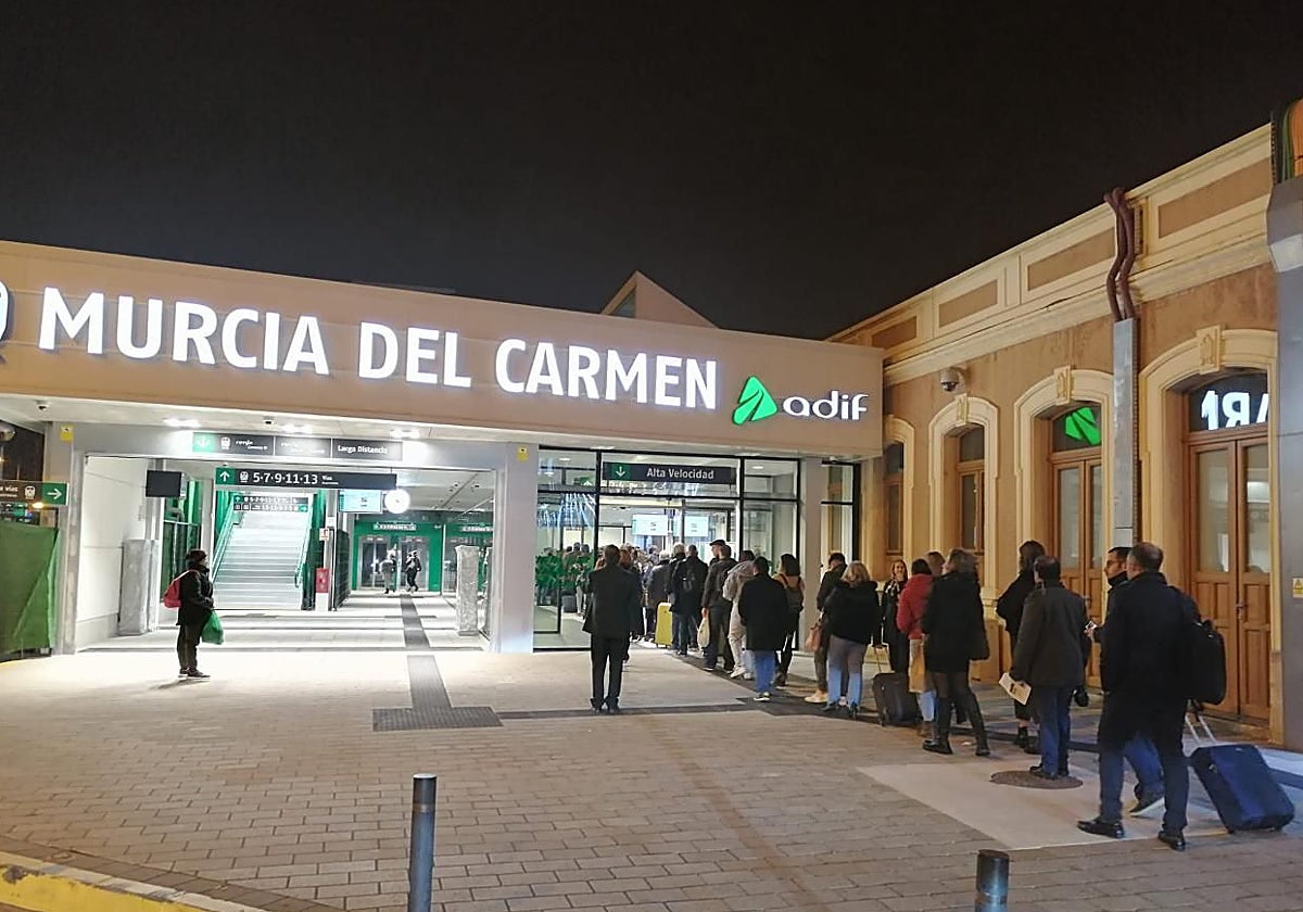 Estación El Carmen de Murcia, adonde viajó el anciano desde Toledo