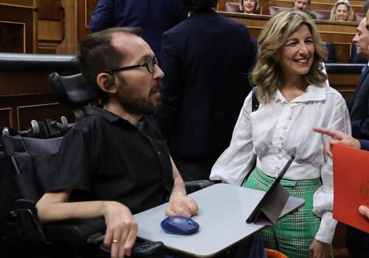 Echenique y Díaz juntos en el Congreso, en una imagen de 2022