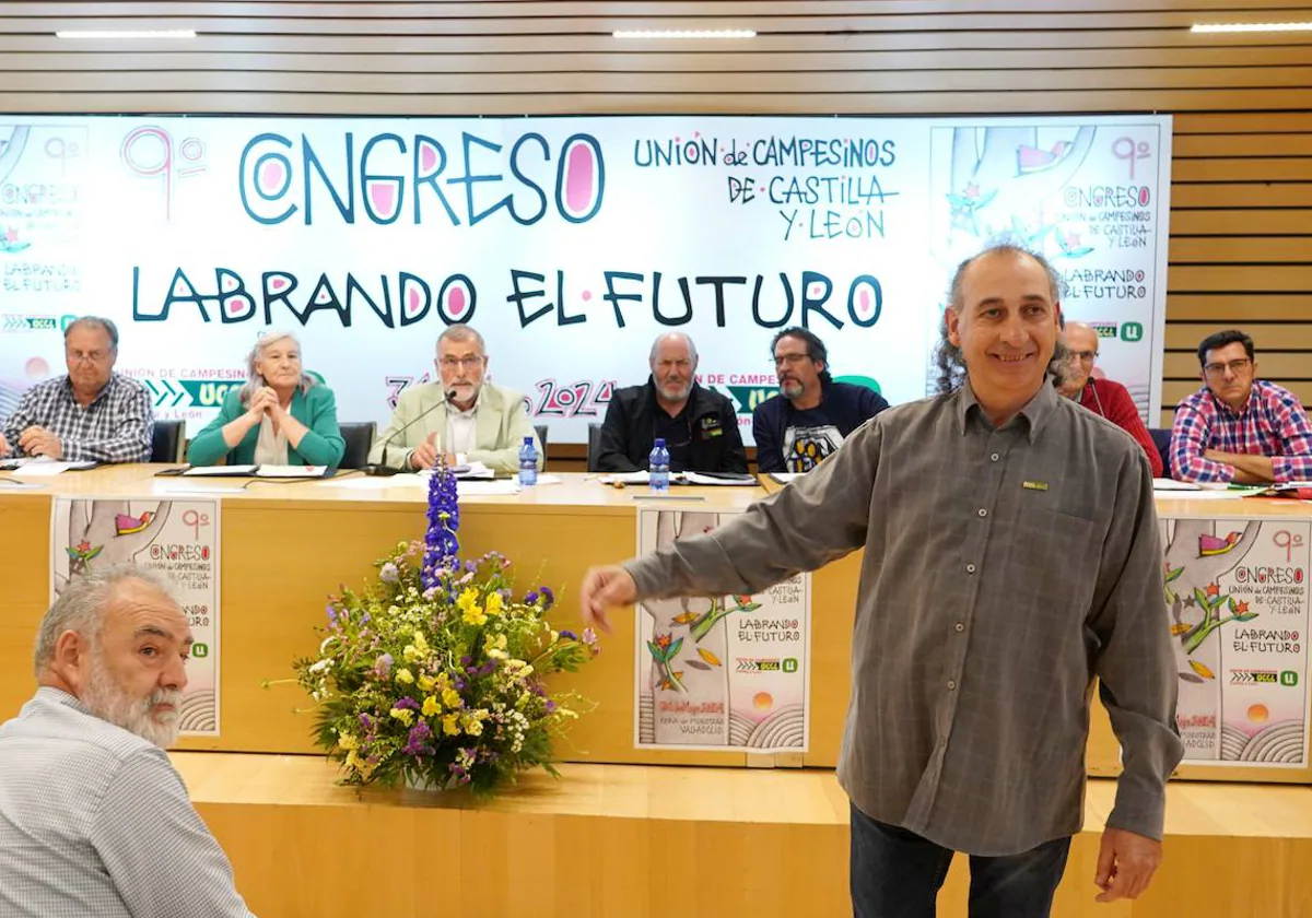 El coordinador regional de UCCL Jesús Palacín, reelegido de su cargo en el 9º Congreso de UCCL