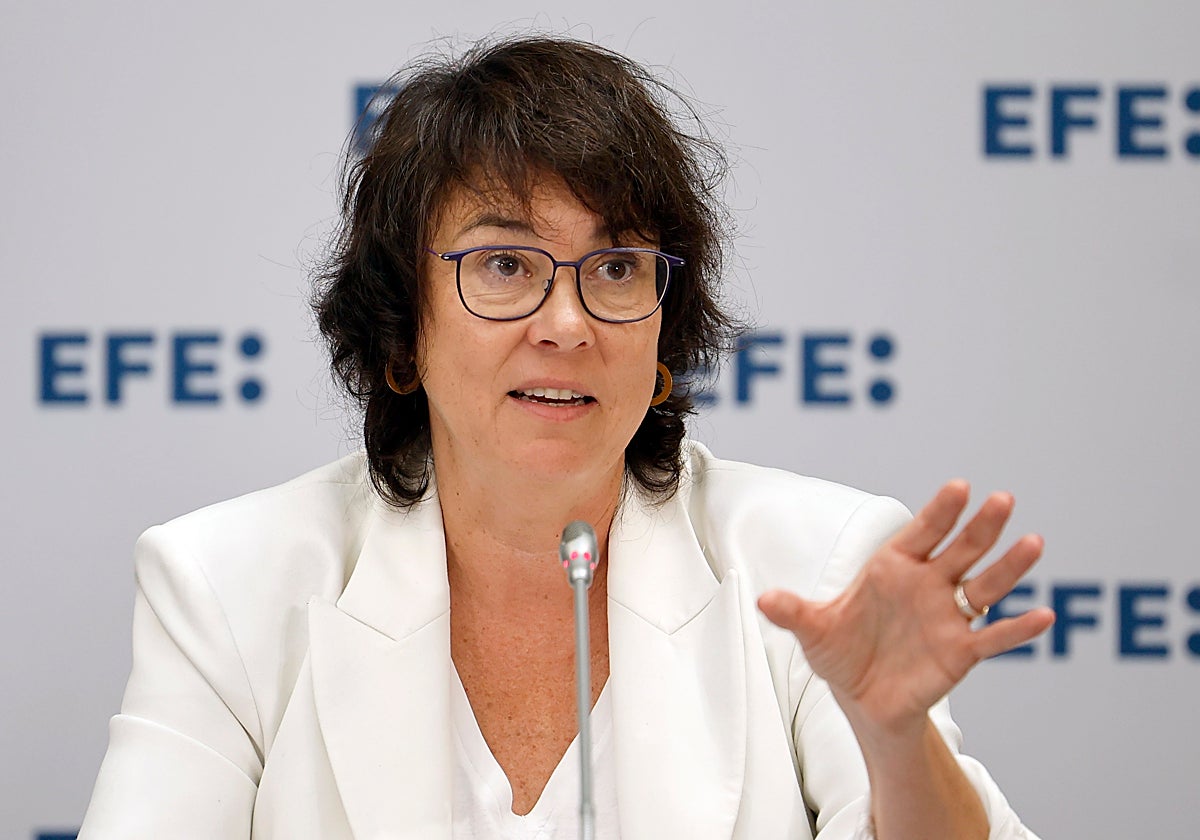 Diana Riba en el acto central de ERC para las elecciones Europeas celebrado este sábado en Vic