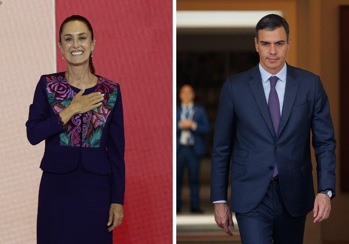 Claudia Sheinbaum y Pedro Sánchez