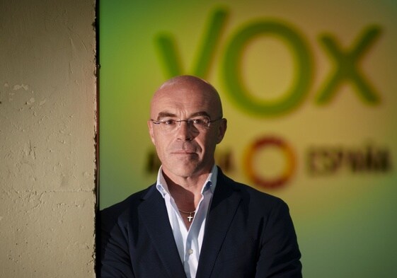 Jorge Buxadé, en la sede de Vox