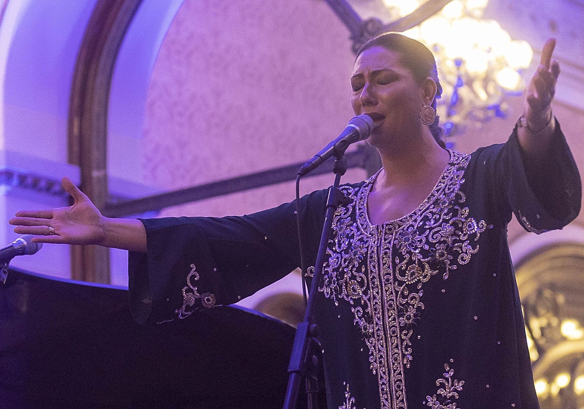 Marina Heredia, durante una actuación reciente