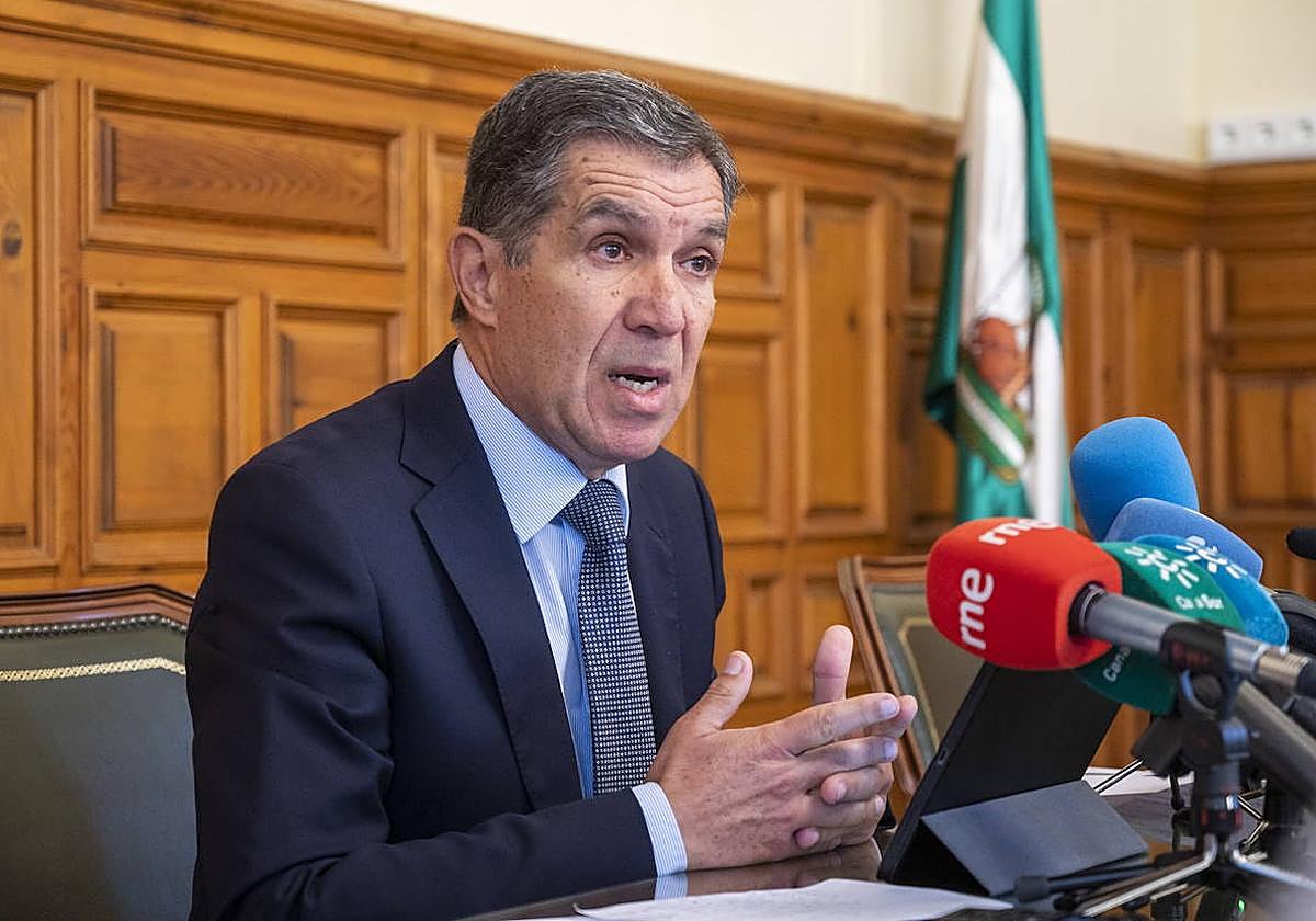 Lorenzo de Río, durante una rueda de prensa, en una imagen de archivo