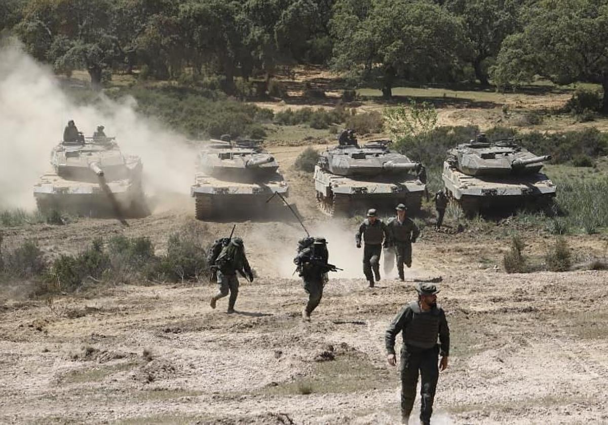 Imagen de archivo de unas maniobras en la base cordobesa de Cerro Muriano