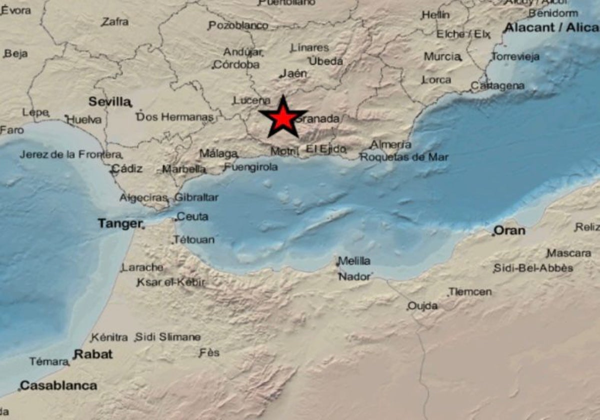 Epicentro del terremoto que se ha producido en la tarde del domingo 9 de junio