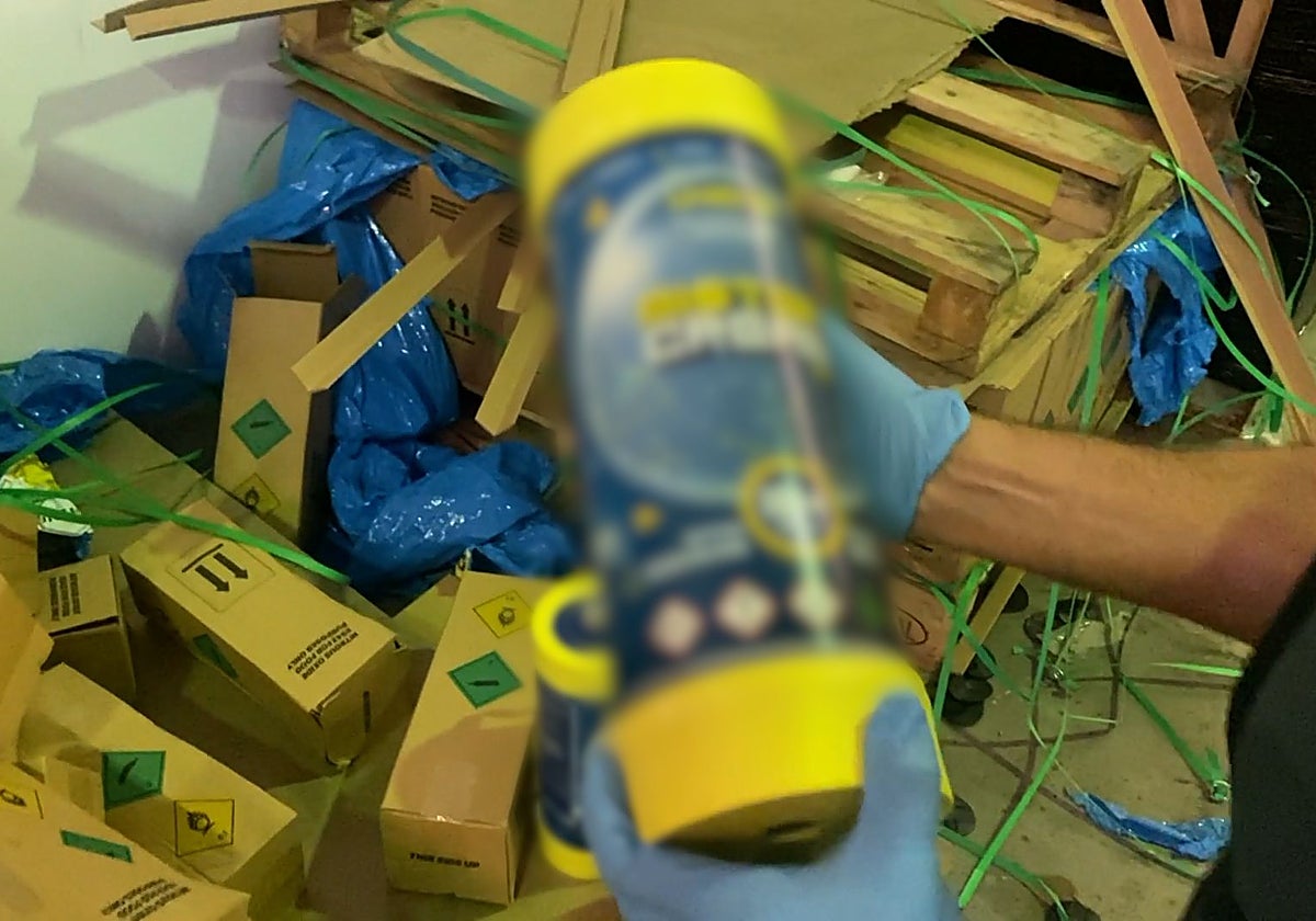 Mercancía de oxido nitroso interceptada en la operación  'OZAL'