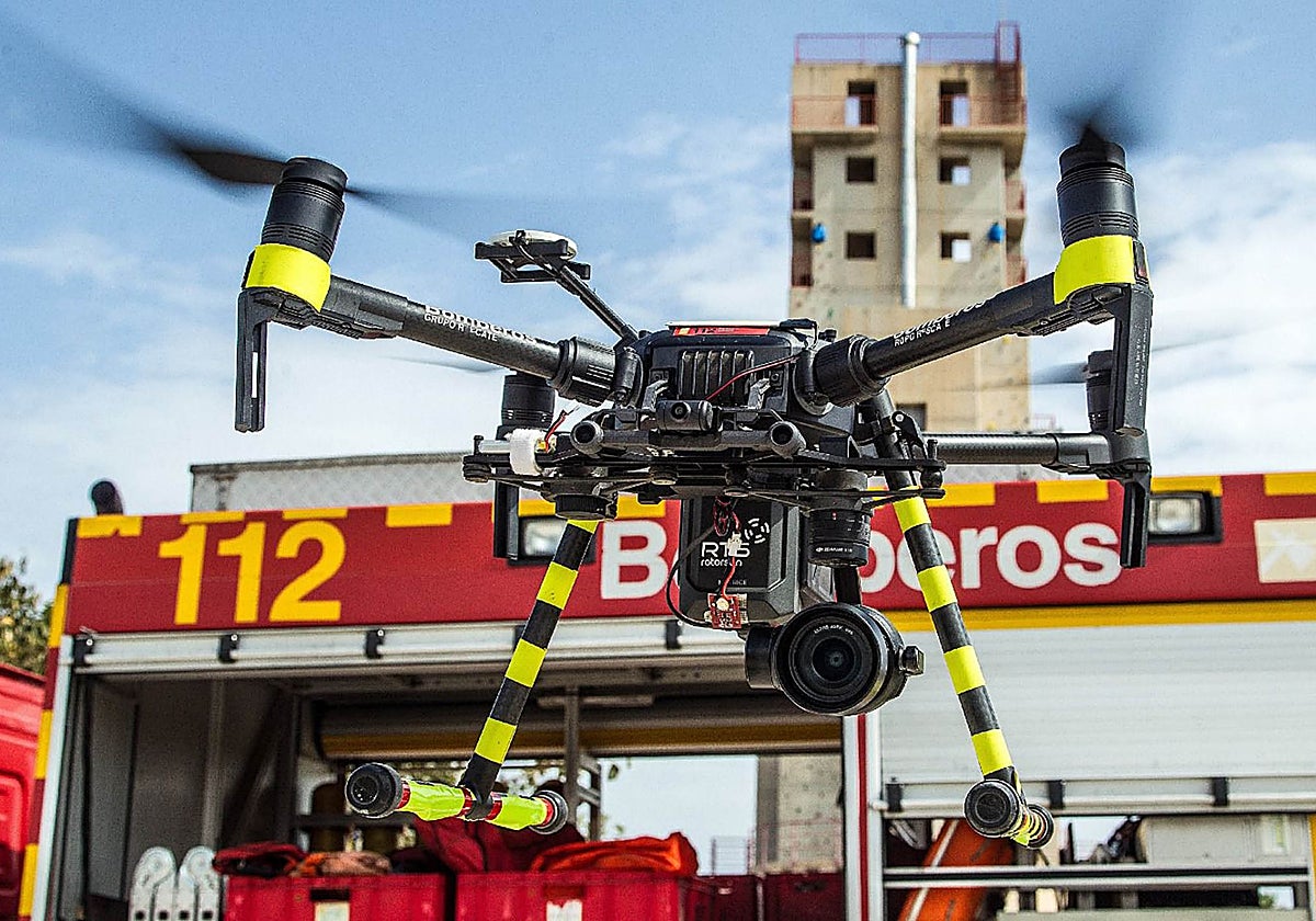 Imagen de un dron utilizado por el Consorcio de Bomberos de la Diputación de Alicante