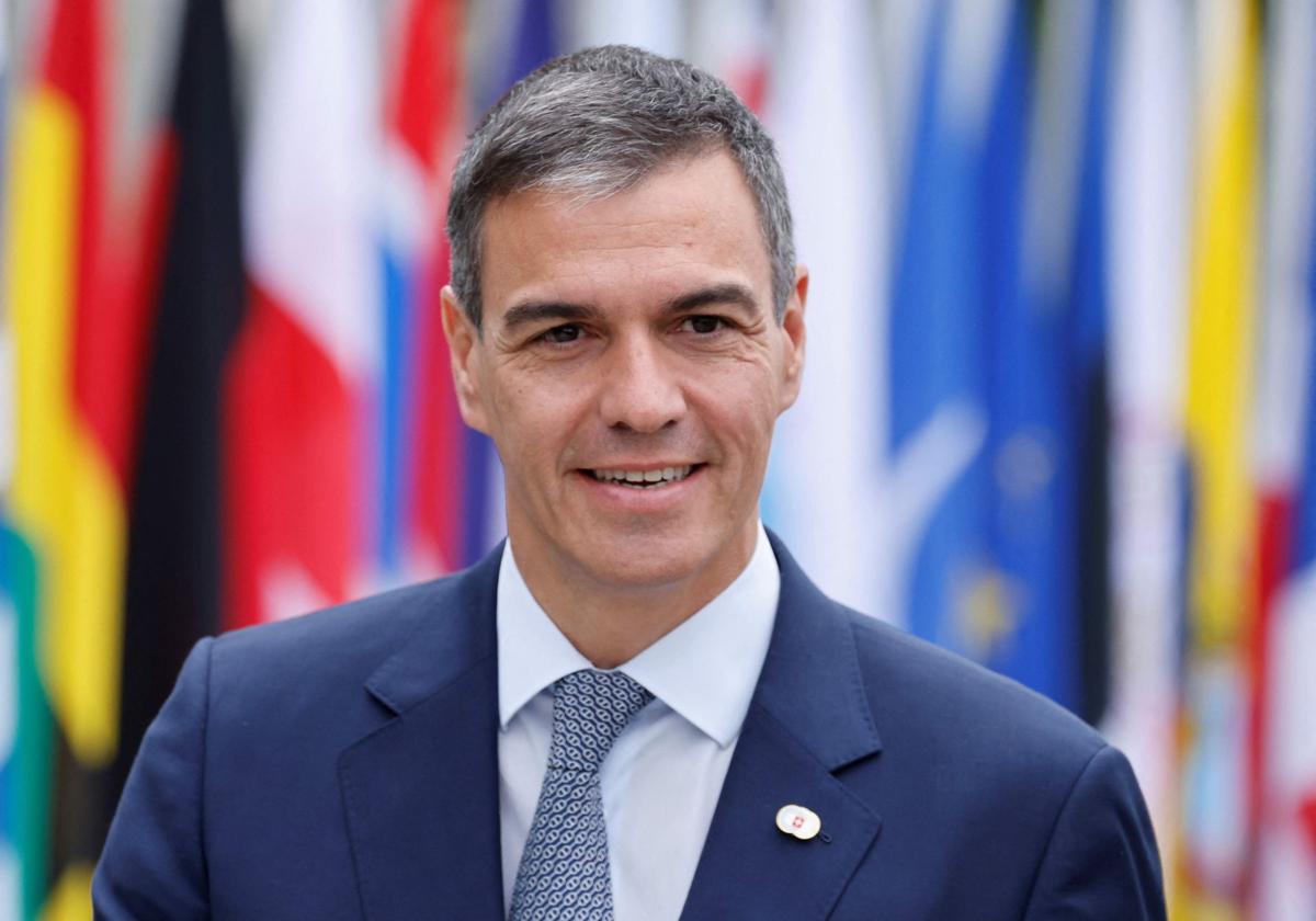 Pedro Sánchez, presidente del Gobierno, en la cumbre por la paz en Ucrania