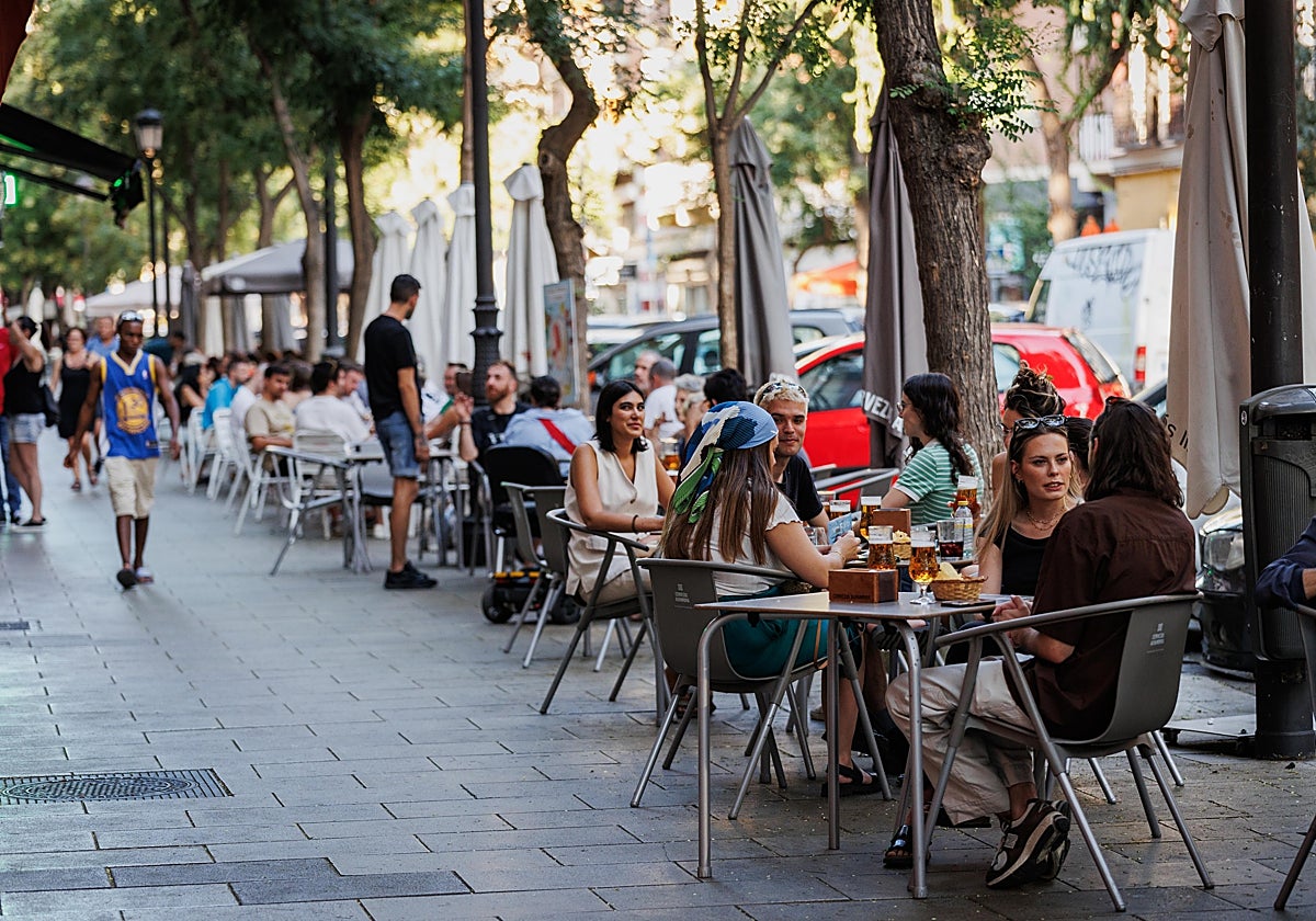 Terrazas en el centro de la capital