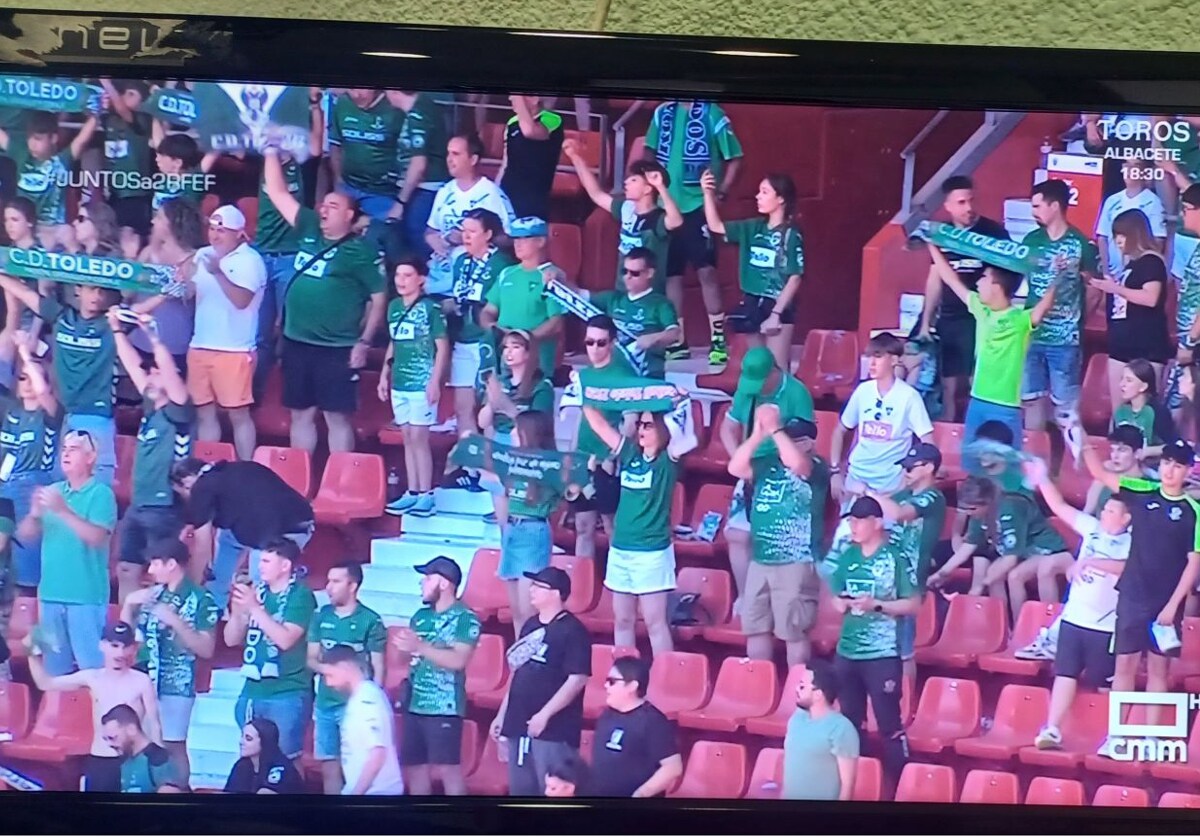 Los aficionados del Toledo en Almería