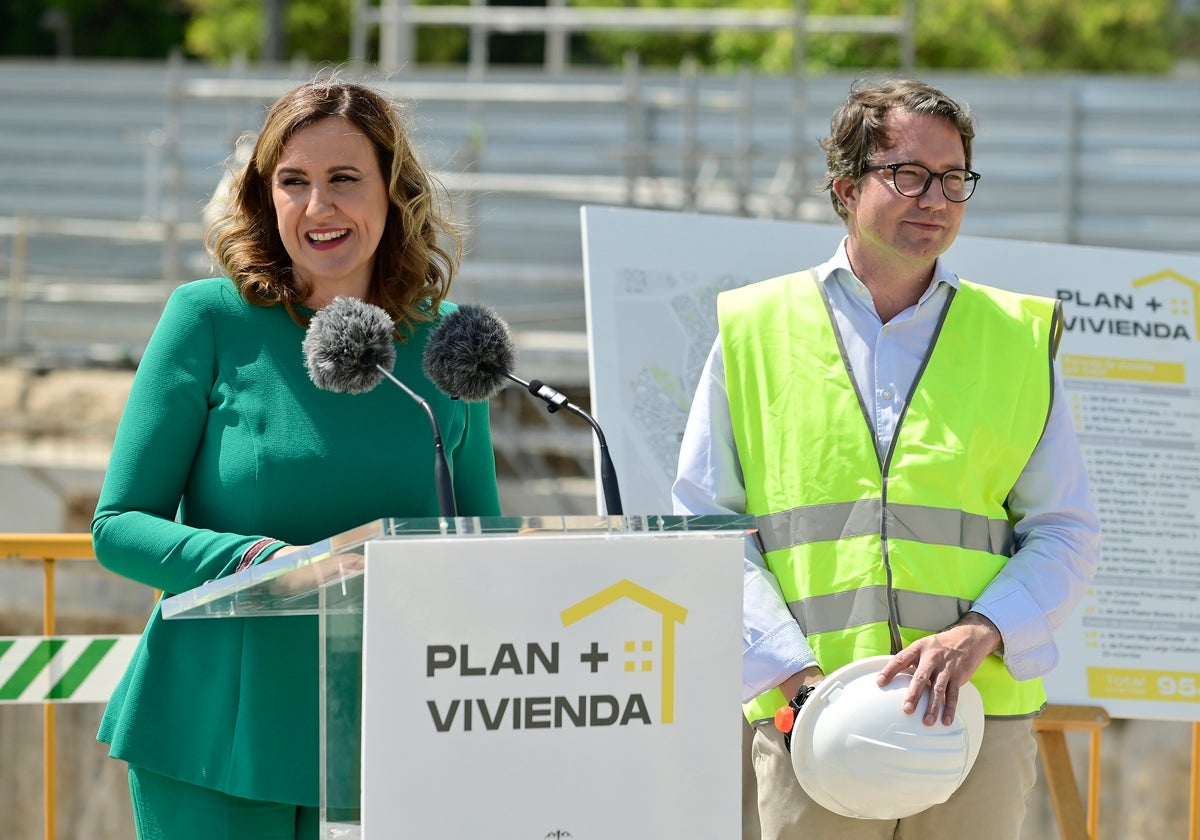 Imagen de la alcaldesa de Valencia, María José Catalá, en la presentación del Plan + Vivivenda