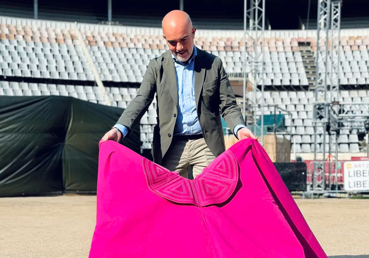 Daniel Sirera, actual presidente de PP de Barcelona en la Plaza Monumental, 2024