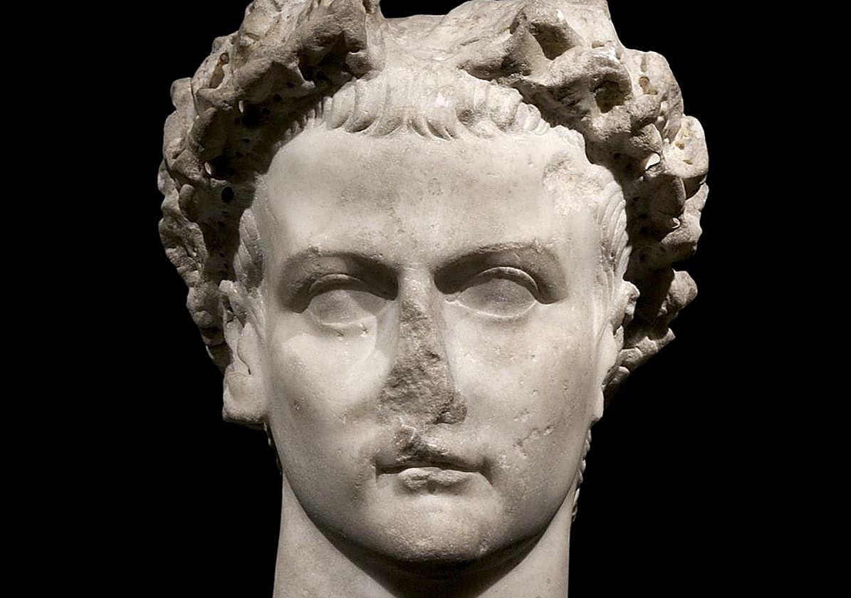 Busto de Calígula encontrado en Cordoba que se expone en Munich