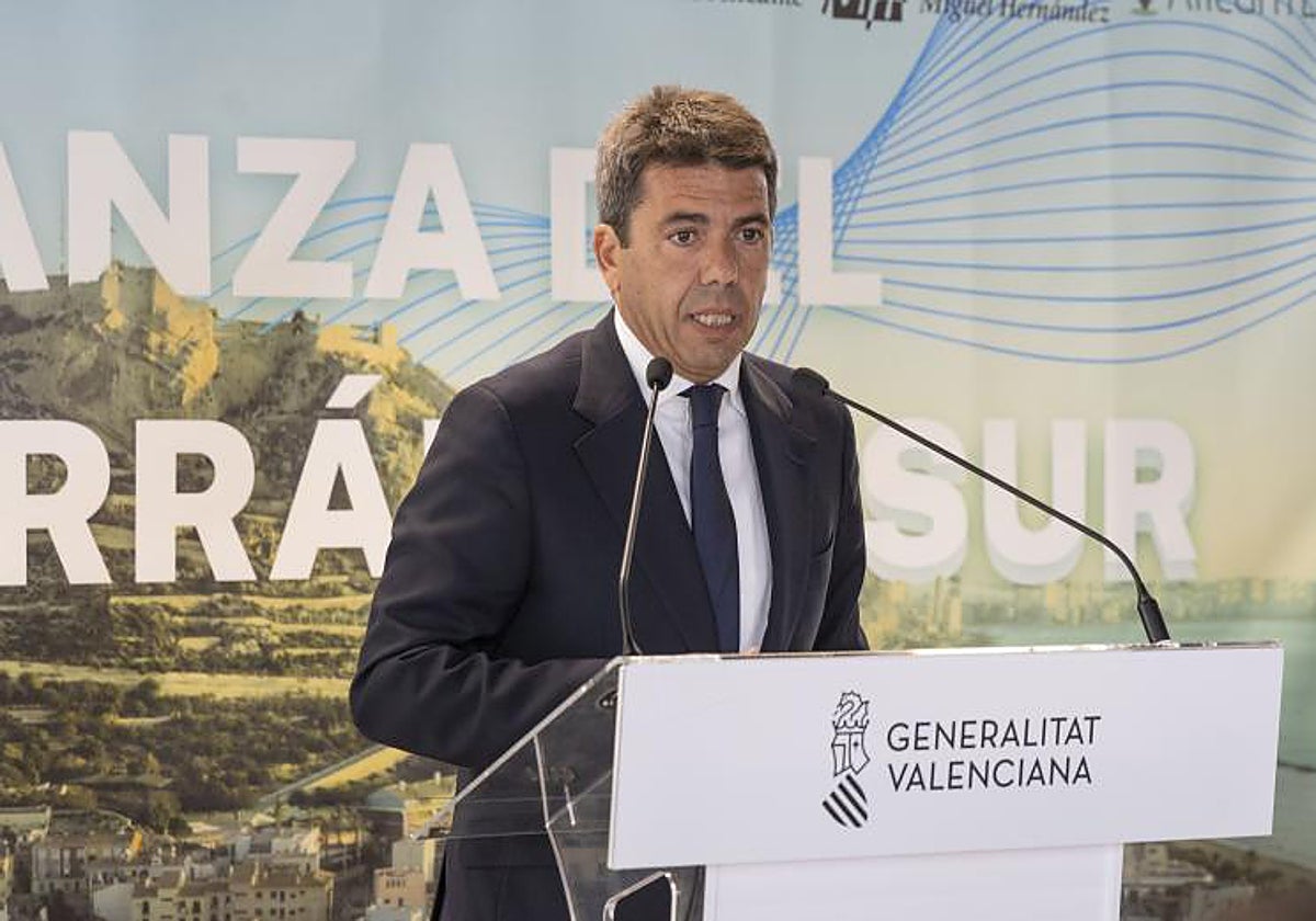 Imagen de archivo del presidente de la Generalitat Valenciana, Carlos Mazón
