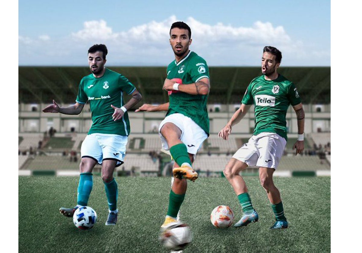 Fotomontaje de Rodri con las diferentes camisetas que ha vestido en el CD Toledo