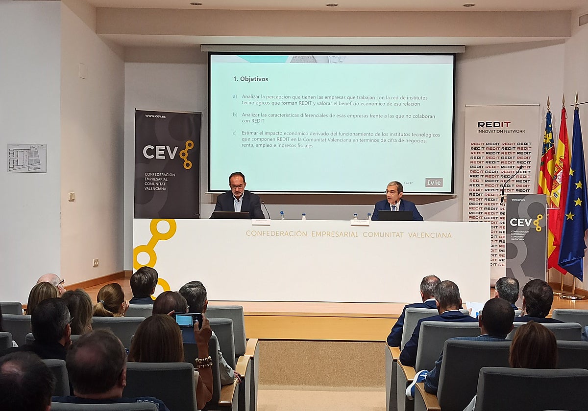 Imagen tomada en la presentación del informe de impacto económico de REDIT en la Comunidad Valenciana