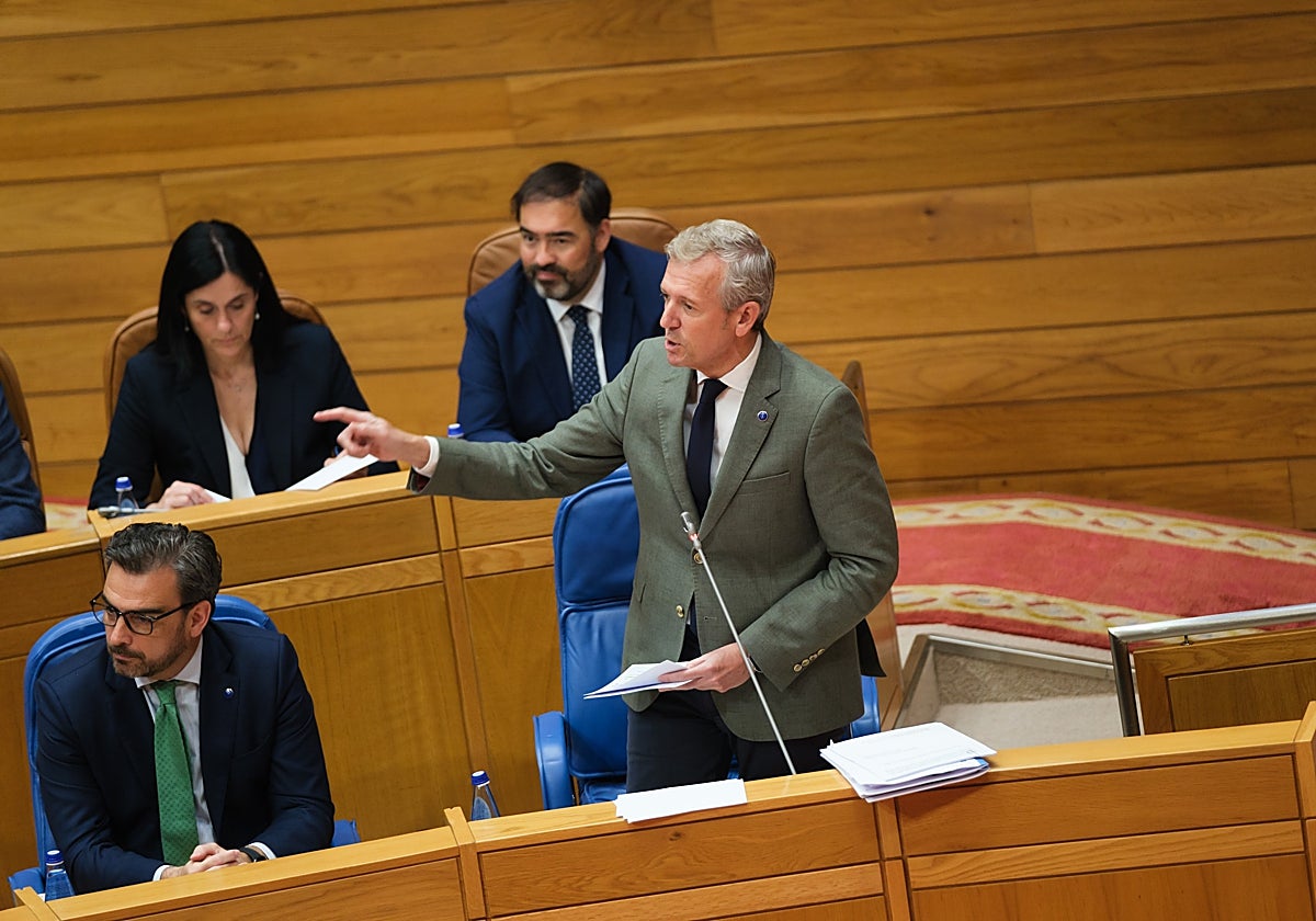 Alfonso Rueda en el Parlamento en una imagen de archivo