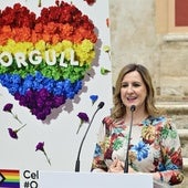 La alcaldesa de Valencia defiende que no cuelga la bandera LGTBI porque el Ayuntamiento ya no exhibe pancartas en su balcón