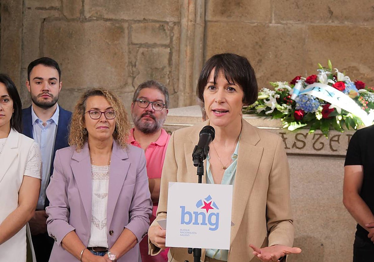 Ana Pontón este jueves en Santiago