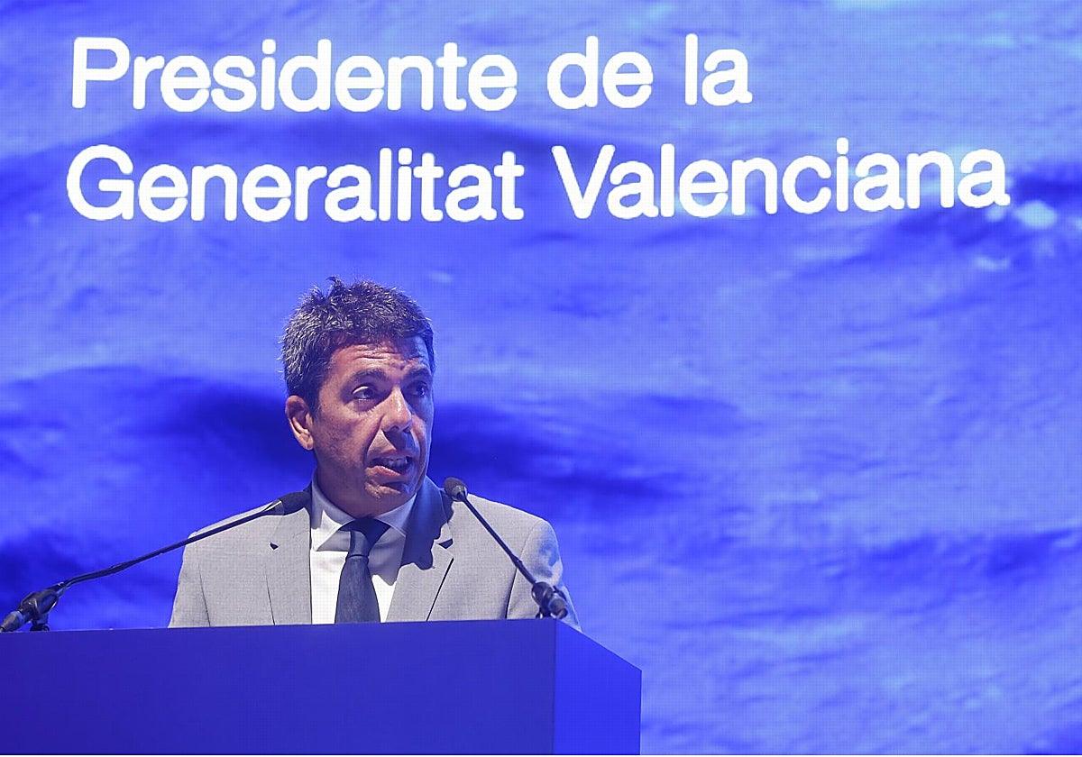 El presidente de la Generalitat Valenciana, Carlos Mazón, en un acto público