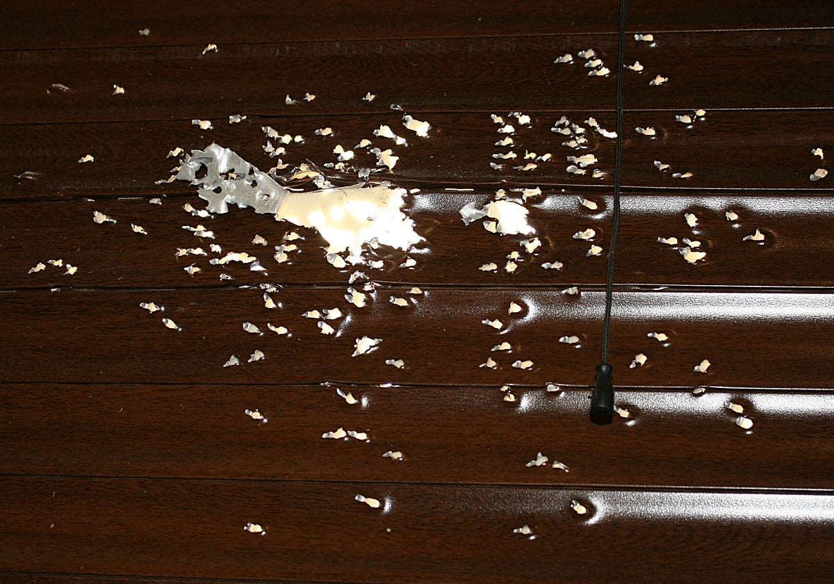 Impactos en una persiana