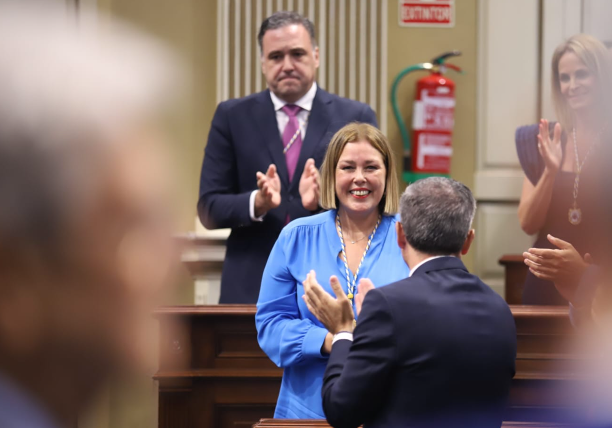 Astrid Pérez durante una sesión palamentaria