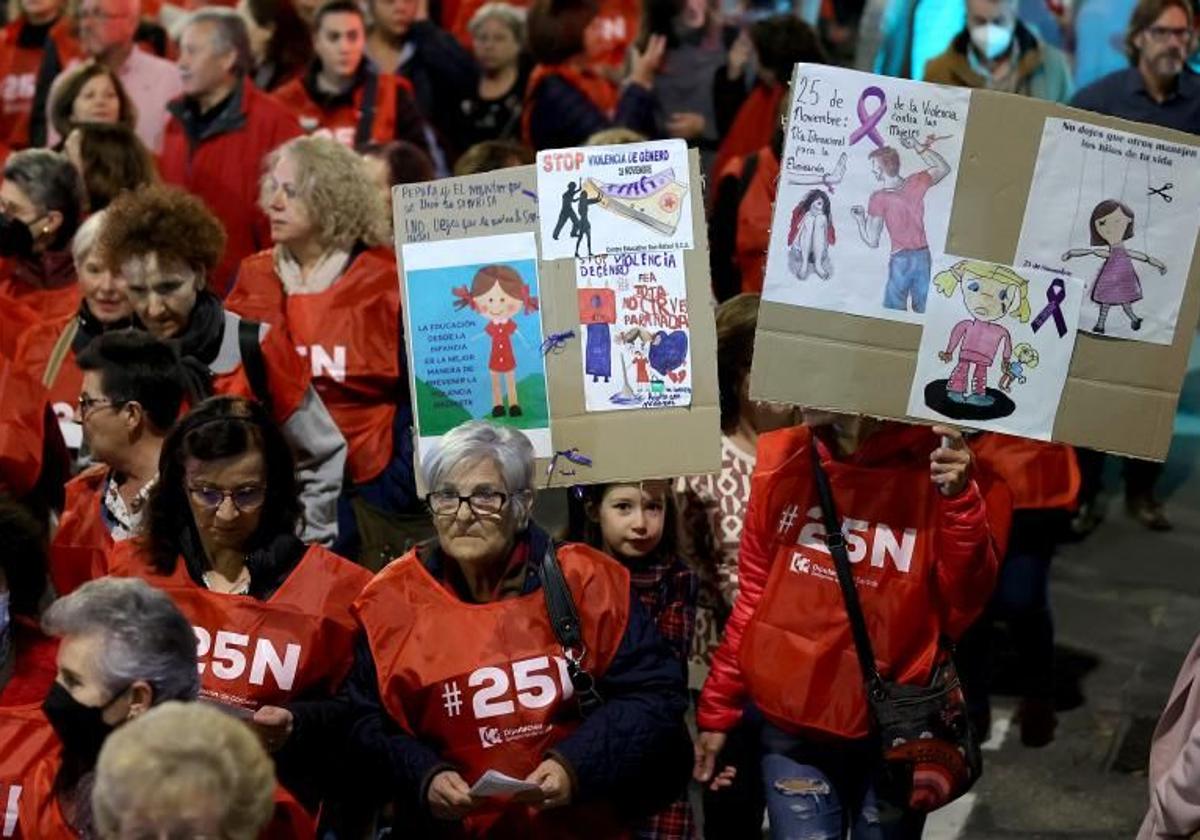 Manifestación contra la violencia machista