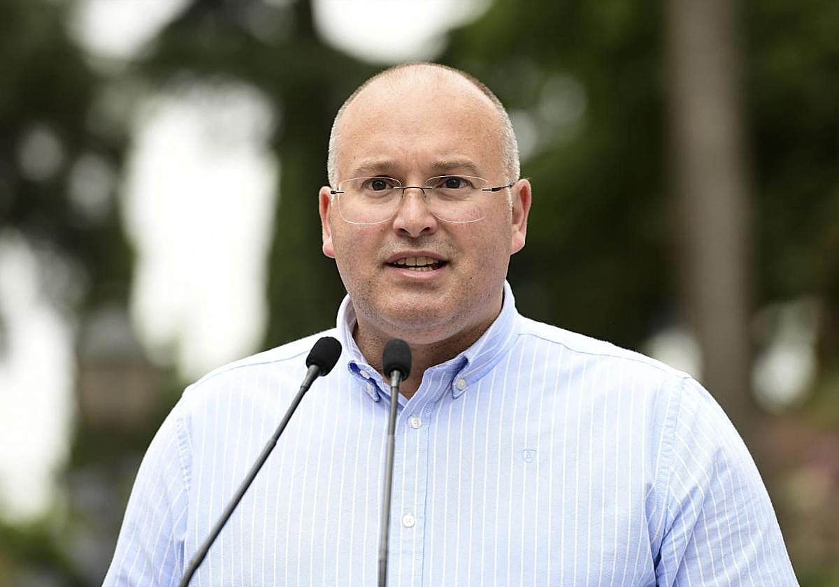 El portavoz del PP en el Congreso, Miguel Tellado, este domingo en Madrid