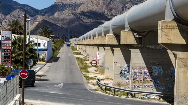 Conducciones del trasvase Tajo-Segura a su paso por Orihuela