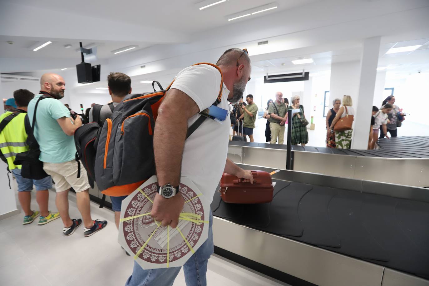 Fotos: la llegada del primer vuelo regular de Palma de Mallorca a Córdoba