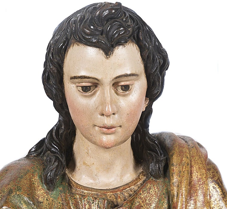 Primer plano del rostro de San Juan