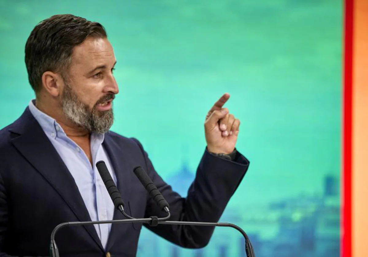 El líder de Vox, Santiago Abascal